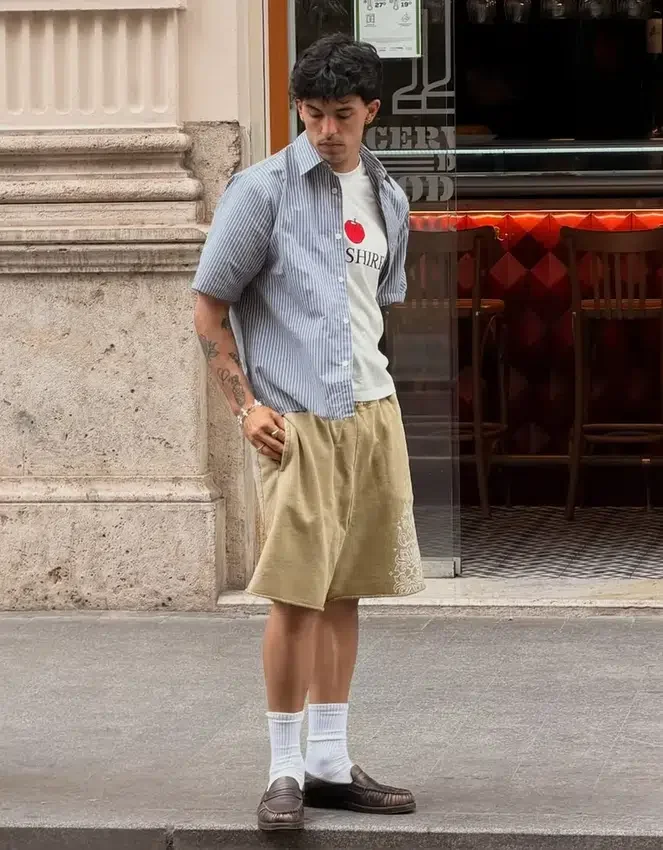Bermudashorts mit Washed-Effekt Aries X Bershka Bermudashorts mit Washed-Effekt Aries X Bershka