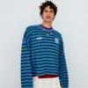 Bestickter, gestreifter Pullover in Boxy-Fit – Pullover und Strickjacken Bestickter, gestreifter Pullover in Boxy-Fit – Pullover und Strickjacken