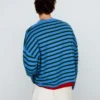 Bestickter, gestreifter Pullover in Boxy-Fit – Pullover und Strickjacken Bestickter, gestreifter Pullover in Boxy-Fit – Pullover und Strickjacken