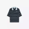 Besticktes gestreiftes Kurzarm-Poloshirt Besticktes gestreiftes Kurzarm-Poloshirt