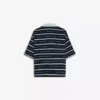 Besticktes gestreiftes Kurzarm-Poloshirt Besticktes gestreiftes Kurzarm-Poloshirt