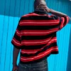 Besticktes gestreiftes Kurzarm-Poloshirt – T-Shirts und Poloshirts Besticktes gestreiftes Kurzarm-Poloshirt – T-Shirts und Poloshirts