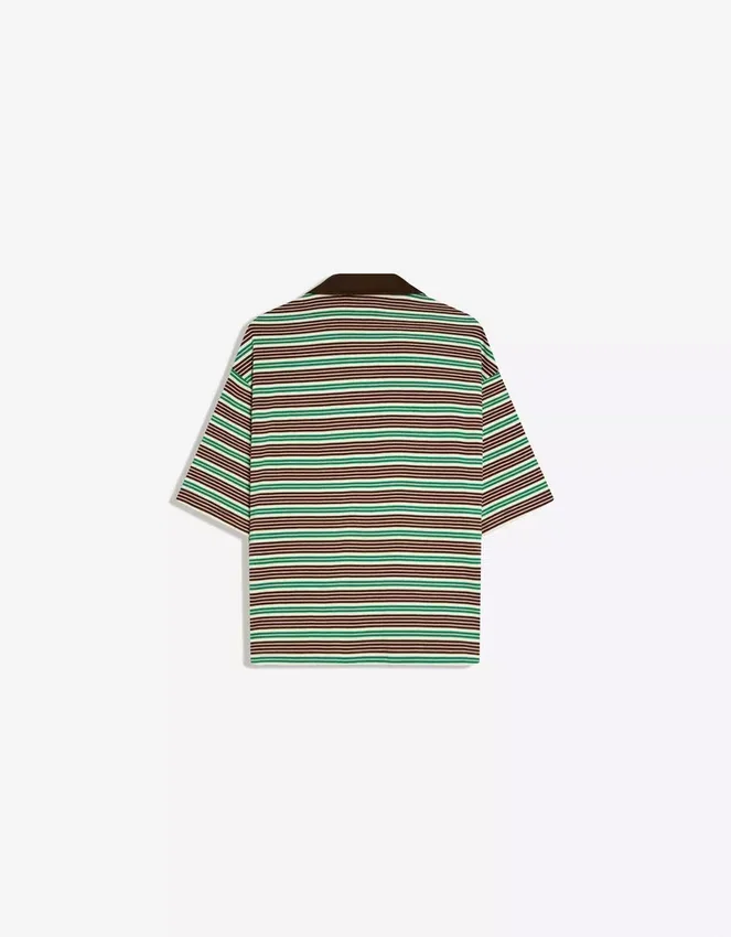 Besticktes gestreiftes Kurzarm-Poloshirt – T-Shirts und Poloshirts Besticktes gestreiftes Kurzarm-Poloshirt – T-Shirts und Poloshirts