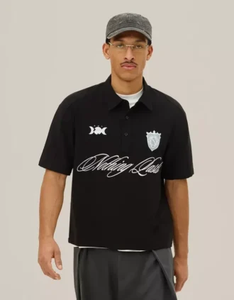Besticktes Kurzarm-Poloshirt – Hemden