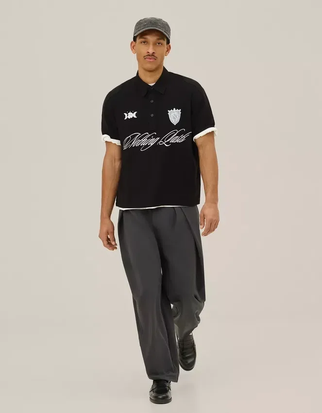 Besticktes Kurzarm-Poloshirt – Hemden Besticktes Kurzarm-Poloshirt – Hemden