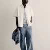 Besticktes Kurzarm-Shirt mit gerader Fit-Passform – Hemden – Herren Besticktes Kurzarm-Shirt mit gerader Fit-Passform – Hemden – Herren