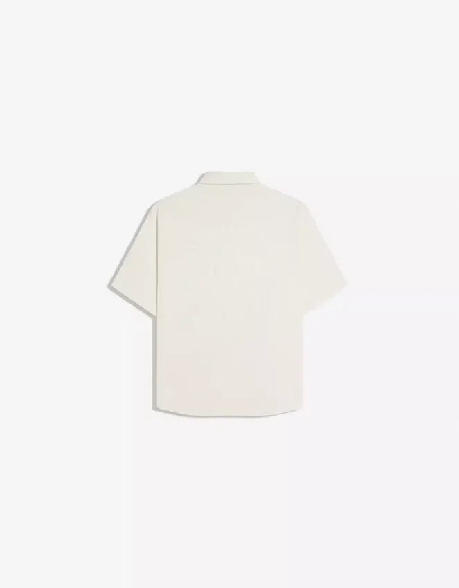Besticktes Kurzarm-Shirt mit gerader Fit-Passform – Hemden – Herren Besticktes Kurzarm-Shirt mit gerader Fit-Passform – Hemden – Herren