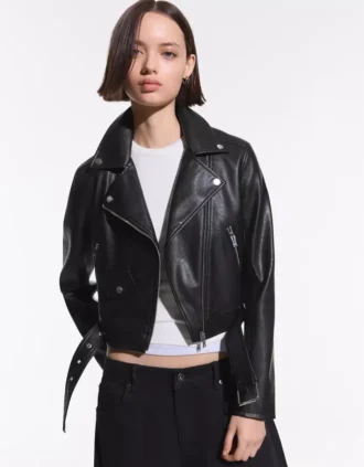 Bikerjacke aus Faux Leather – Jacken und Trenchcoats