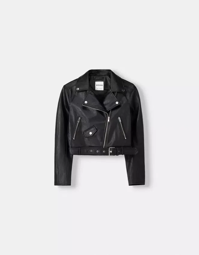 Bikerjacke aus Faux Leather – Jacken und Trenchcoats Bikerjacke aus Faux Leather – Jacken und Trenchcoats