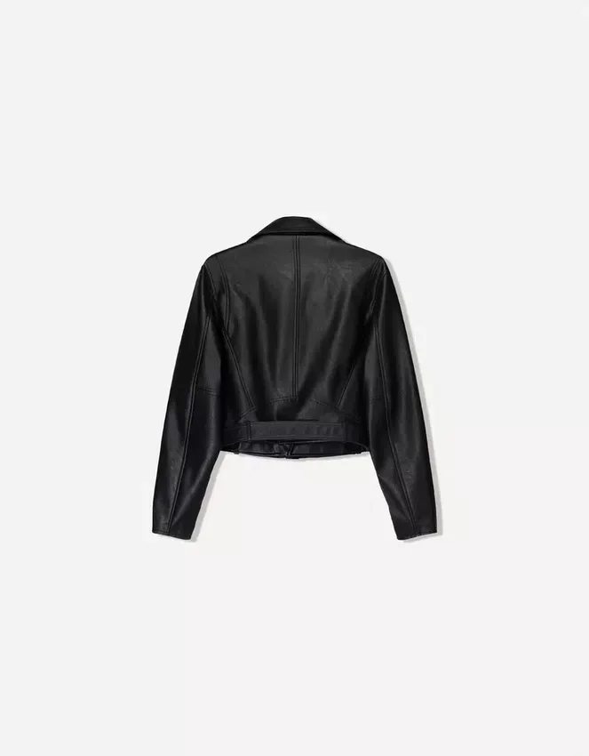 Bikerjacke aus Faux Leather – Jacken und Trenchcoats Bikerjacke aus Faux Leather – Jacken und Trenchcoats