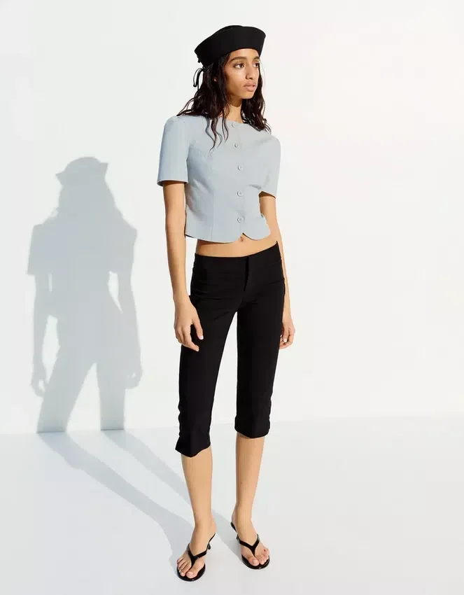 Blazer mit Puffärmeln und Shorts – Jacken und Trenchcoats Blazer mit Puffärmeln und Shorts – Jacken und Trenchcoats