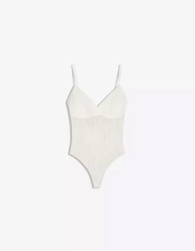 Bodysuit mit Spitzen-Trägern Bodysuit mit Spitzen-Trägern
