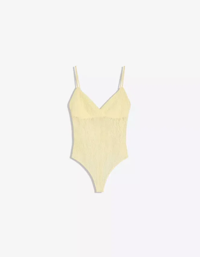 Bodysuit mit Spitzen-Trägern Bodysuit mit Spitzen-Trägern