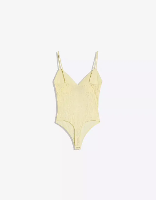 Bodysuit mit Spitzen-Trägern Bodysuit mit Spitzen-Trägern