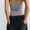Bodysuit mit Trägern und Drapierung