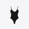 Bodysuit mit Trägern und Drapierung Bodysuit mit Trägern und Drapierung