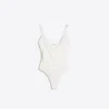 Bodysuit mit Trägern und Drapierung Bodysuit mit Trägern und Drapierung