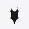 Bodysuit mit Trägern und Drapierung Bodysuit mit Trägern und Drapierung