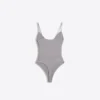 Bodysuit mit Trägern und Drapierung