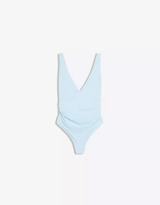 Bodysuit mit Trägern und Raffungen Bodysuit mit Trägern und Raffungen