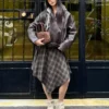 Bomberjacke aus Faux Leather mit Gürtel – #Bershkastyle – Damen Bomberjacke aus Faux Leather mit Gürtel – #Bershkastyle – Damen