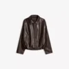 Bomberjacke aus Faux Leather mit Gürtel – #Bershkastyle – Damen Bomberjacke aus Faux Leather mit Gürtel – #Bershkastyle – Damen