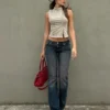 Bootcut-Jeans mit niedriger Leibhöhe Bootcut-Jeans mit niedriger Leibhöhe