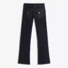 Bootcut-Jeans mit niedriger Leibhöhe und Patten Bootcut-Jeans mit niedriger Leibhöhe und Patten