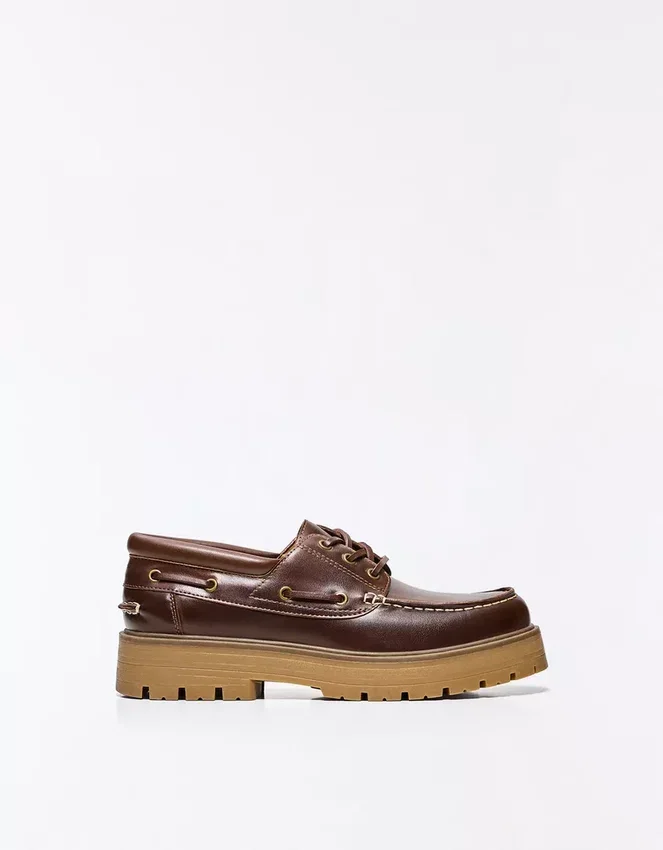 Bootsschuh mit klobiger Sohle – Business Schuhe Bootsschuh mit klobiger Sohle – Business Schuhe