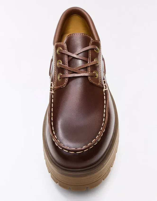 Bootsschuh mit klobiger Sohle – Business Schuhe Bootsschuh mit klobiger Sohle – Business Schuhe