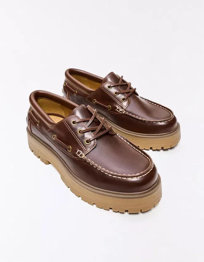 Bootsschuh mit klobiger Sohle – Business Schuhe Bootsschuh mit klobiger Sohle – Business Schuhe