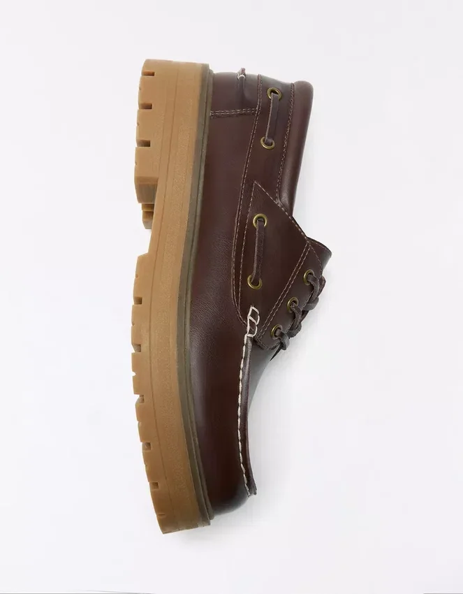 Bootsschuh mit klobiger Sohle – Business Schuhe Bootsschuh mit klobiger Sohle – Business Schuhe