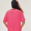 Boxy Fit T-Shirt mit Streifen – T-Shirts