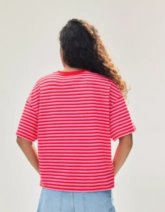 Boxy Fit T-Shirt mit Streifen – T-Shirts