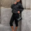 Capri-Hose mit geschlitzten Säumen – #Bershkastyle – Damen