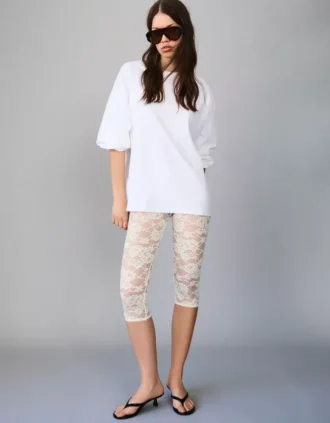 Capri-Leggings aus Spitze