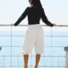 Caprihose mit tiefem Schritt