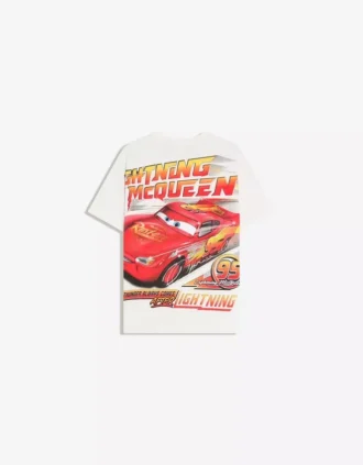Cars Oversize-T-Shirt mit kurzen Ärmeln und Aufdruck – Damen