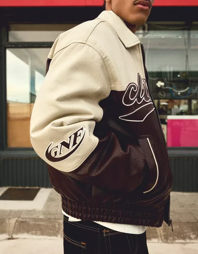 Color-Block-Faux Leather-Jacke – Jacken Color-Block-Faux Leather-Jacke – Jacken
