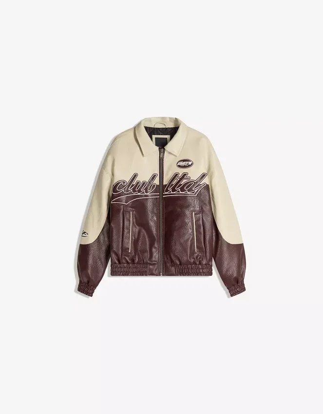 Color-Block-Faux Leather-Jacke – Jacken Color-Block-Faux Leather-Jacke – Jacken