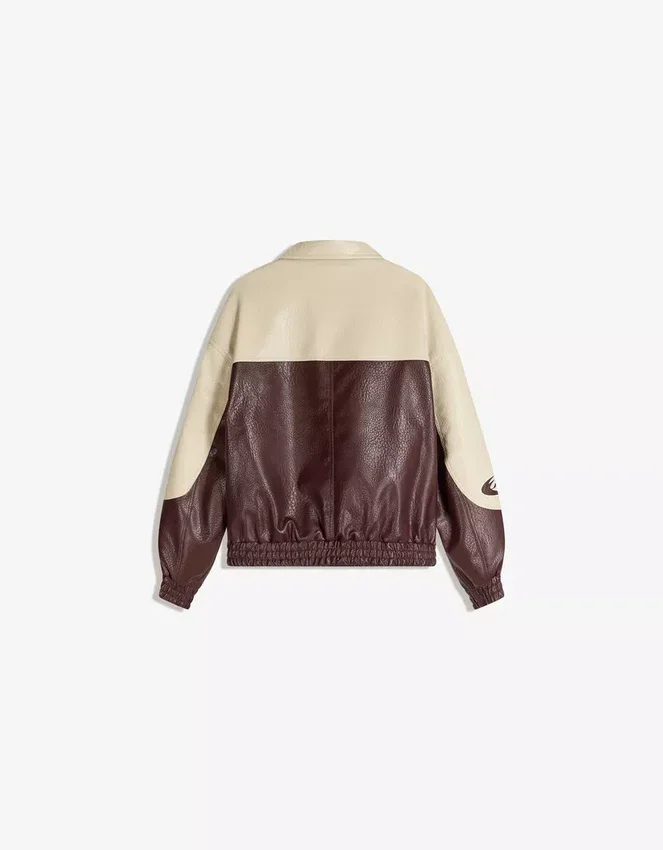 Color-Block-Faux Leather-Jacke – Jacken Color-Block-Faux Leather-Jacke – Jacken