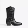 Cowboy-Stiefel mit Kettenverzierung – Stiefeletten – Herren Cowboy-Stiefel mit Kettenverzierung – Stiefeletten – Herren