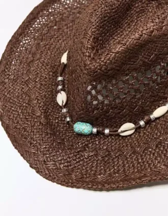 Cowboyhut mit Muscheldekor Cowboyhut mit Muscheldekor