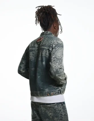 Denim-Jacke Aries X Bershka – Herren