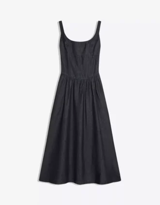Denim-Midi-Kleid