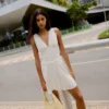 Drapiertes Minikleid