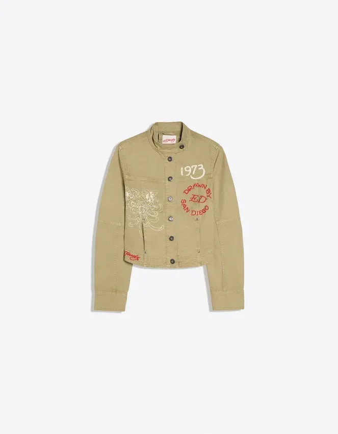Ed Hardy X Bershka Bestickte Jacke Ed Hardy X Bershka Bestickte Jacke