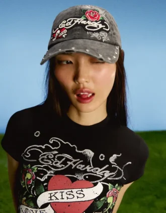 Ed Hardy X Bershka Bestickte Kappe