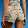Ed Hardy X Bershka Bestickte Shorts – Damen