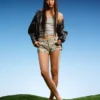 Ed Hardy X Bershka Bestickte Shorts – Damen